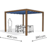 Pergola aluminiowa PW 400 x 390 cm - Zamówienie indywidualne